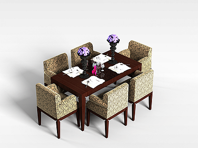 时尚餐桌模型3d模型