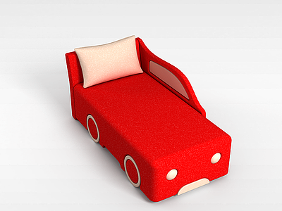 3d红色沙发椅模型