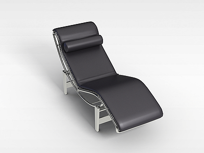 3d皮质躺椅模型