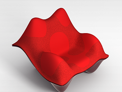 红色个性椅子模型3d模型