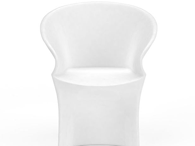 白色塑料椅模型3d模型