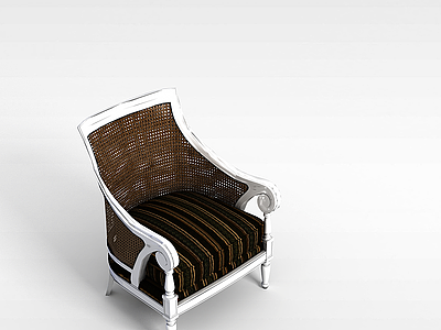 藤编沙发椅模型3d模型