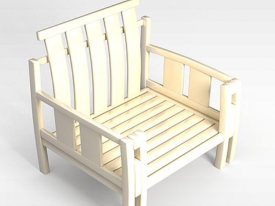 木质休闲椅模型3d模型