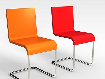 3d简约彩色椅子模型