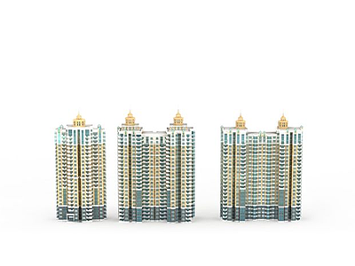 居住建筑楼群模型3d模型
