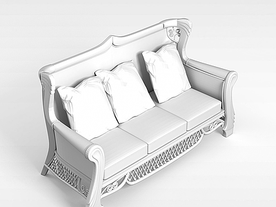 3d欧式田园沙发模型