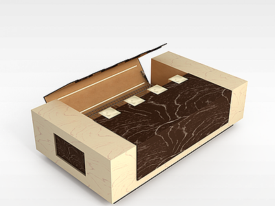 3d纸巾盒模型