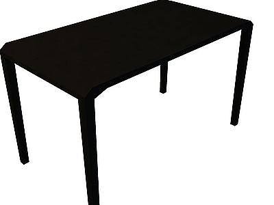 黑色餐桌模型3d模型