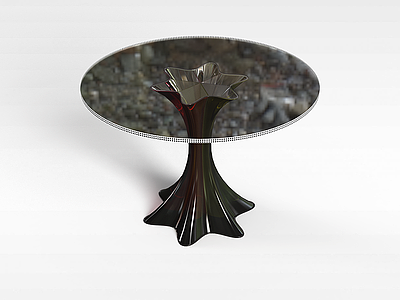 圆形玻璃桌子模型3d模型