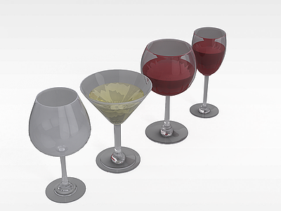 3d酒杯模型