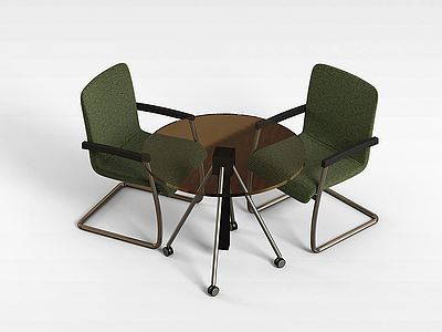 简约商务桌椅模型3d模型