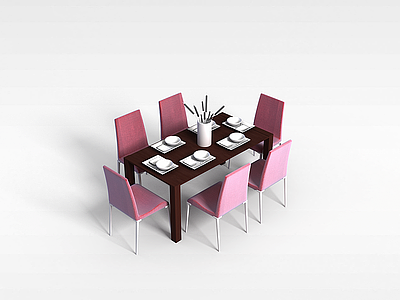 3d简易餐桌模型
