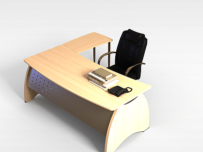 3d时尚办公室桌椅模型
