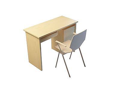 学生卧室桌椅模型3d模型