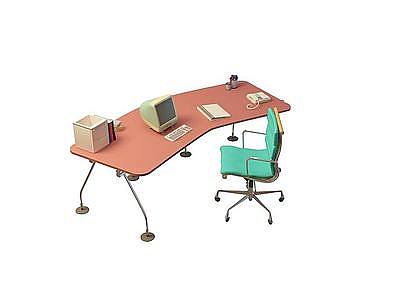 彩色桌椅组合模型3d模型
