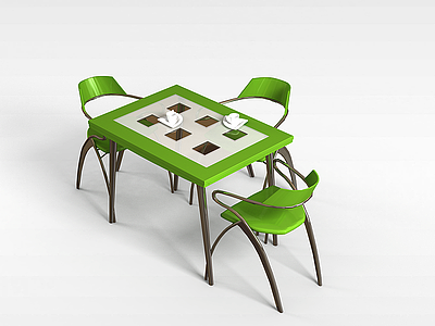 3d卧室休闲桌椅模型