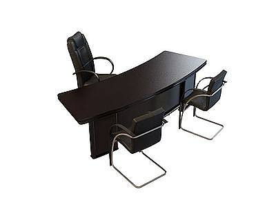 3d简约办公桌椅免费模型