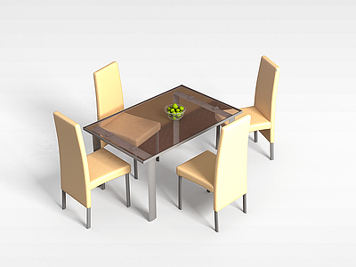 3d客厅休闲桌椅模型