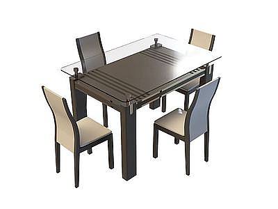 3d客厅桌椅组合免费模型