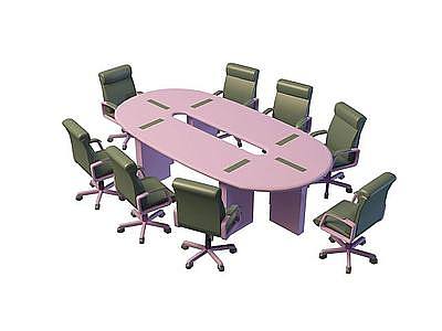 公司会议桌椅模型3d模型