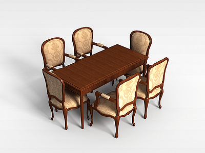 3d客厅商务桌椅模型
