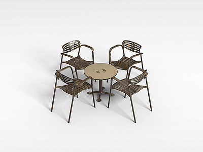 休闲户外桌椅模型3d模型