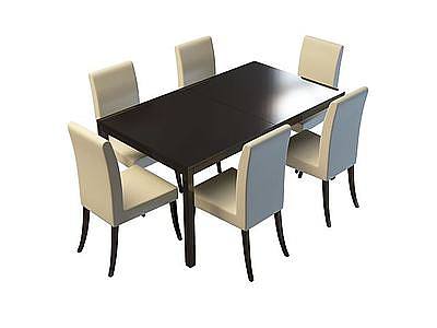 3d现代餐桌椅免费模型