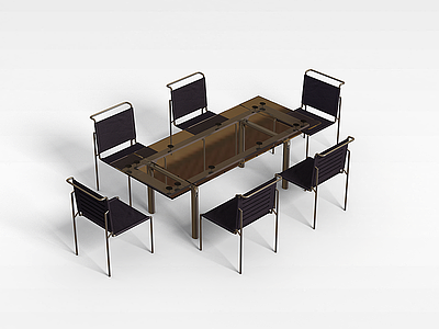 公司培训桌椅模型3d模型