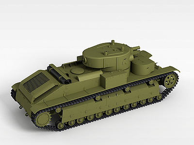 苏联T-28中型坦克模型3d模型