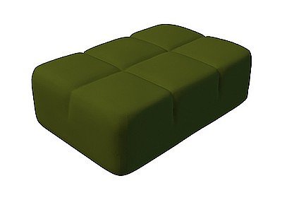 3d绿色沙发<font class='myIsRed'>方凳</font>免费模型