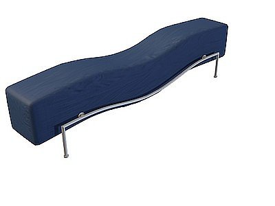 深色沙发凳模型3d模型
