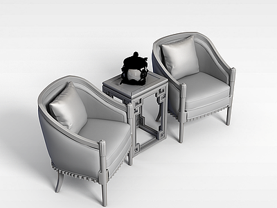 卧室桌椅组合模型3d模型