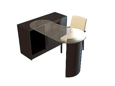 3d办公桌椅免费模型