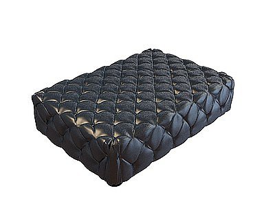 黑色沙发凳模型3d模型