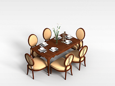 餐桌椅子模型3d模型