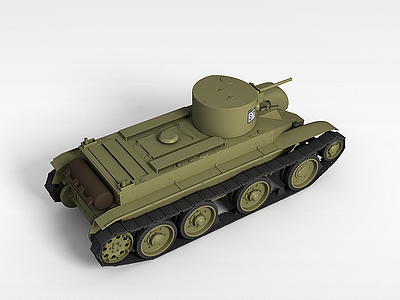 3d苏联BT-2轻<font class='myIsRed'>坦克</font>模型