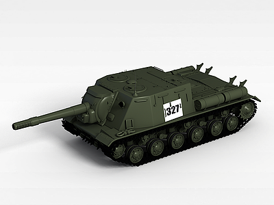 3d苏联SU-152反<font class='myIsRed'>坦克</font>模型
