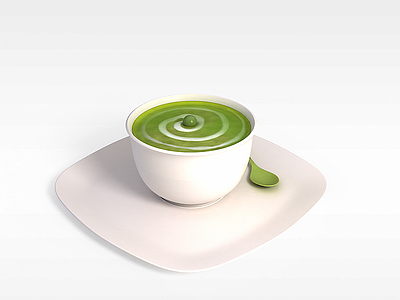 抹茶味奶茶饮品模型3d模型