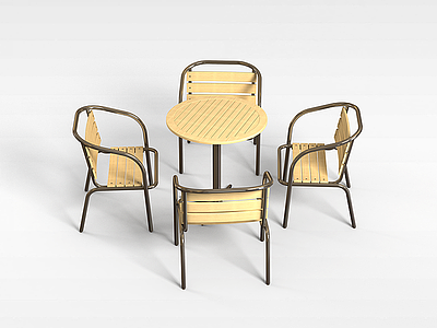 户外休闲桌椅模型3d模型
