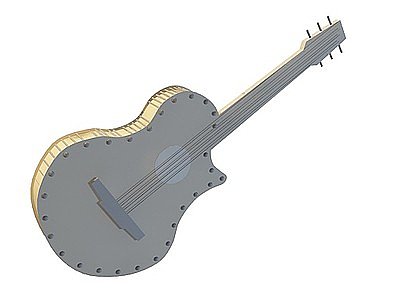 木吉他模型3d模型