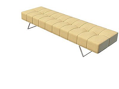 3d固定腿沙发宽凳免费模型