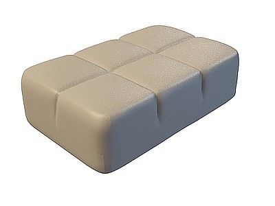 3d包面沙发方凳免费模型