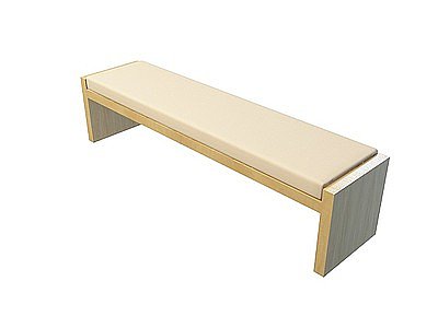 3d简朴床尾凳免费模型