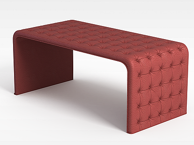 拉扣沙发凳模型3d模型