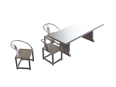 3d复古中式桌椅免费模型