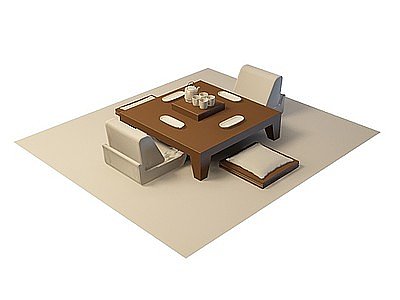 客厅休闲茶桌椅模型3d模型