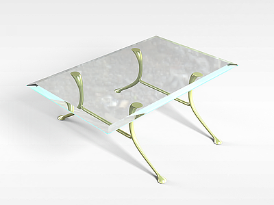 3d透明玻璃茶几模型