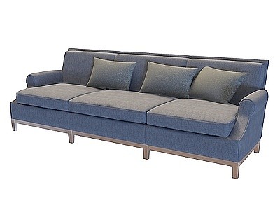 3d现代布艺三人沙发免费模型