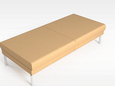 长沙发凳模型3d模型