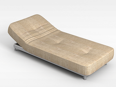 3d皮质沙发床模型